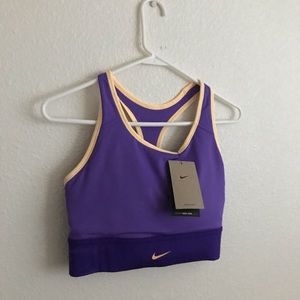Nike Women’s Purple Swoosh Sports Bra, Medium